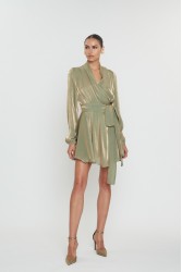 MIX AND MATCH Savina Olive Dress Λαδί Φόρεμα
